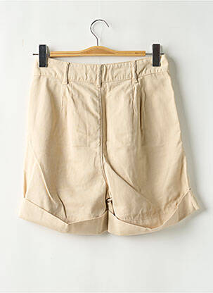 Short fermeture zippée sous rabat boutonné beige FRACOMINA femme