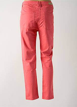 Pantalon 7/8 fermeture zippée sous rabat boutonné rose DENIM STUDIO femme