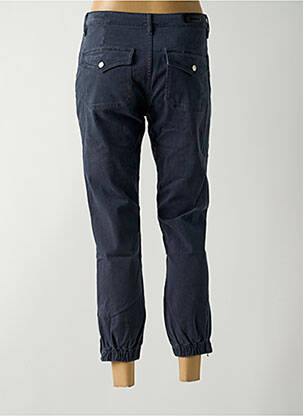 Pantalon 7/8 fermeture zippée sous rabat boutonné bleu DENIM STUDIO femme