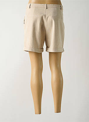 Short fermeture zippée sous rabat boutonné beige EVA KAYAN femme