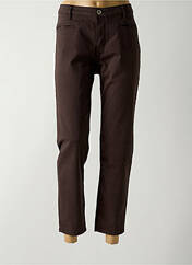 Pantalon 7/8 marron DENIM STUDIO pour femme seconde vue