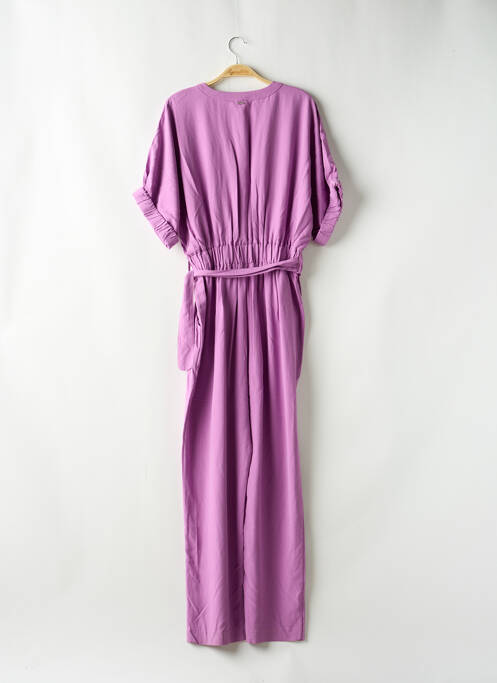Combi-pantalon fermeture boutonnée sur le devant manches courtes violet FRACOMINA femme