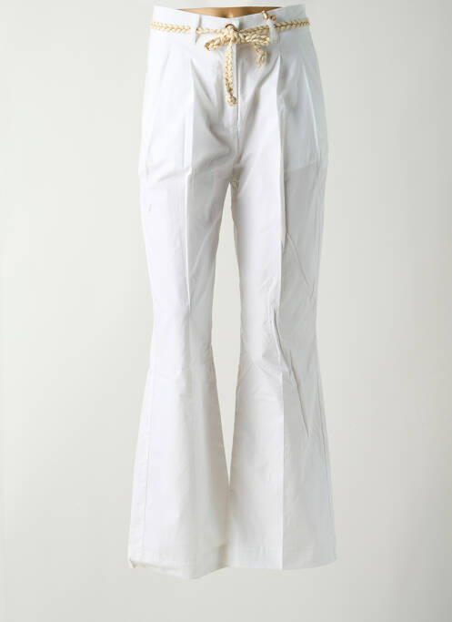 Pantalon flare coupe évasée blanc RINASCIMENTO femme