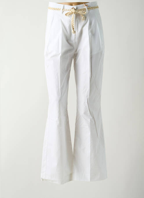 Pantalon flare blanc RINASCIMENTO pour femme