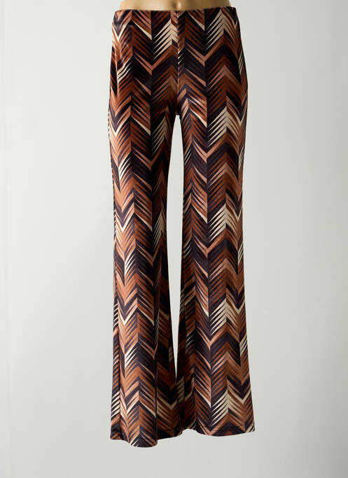 Pantalon flare marron LAUREN VIDAL pour femme