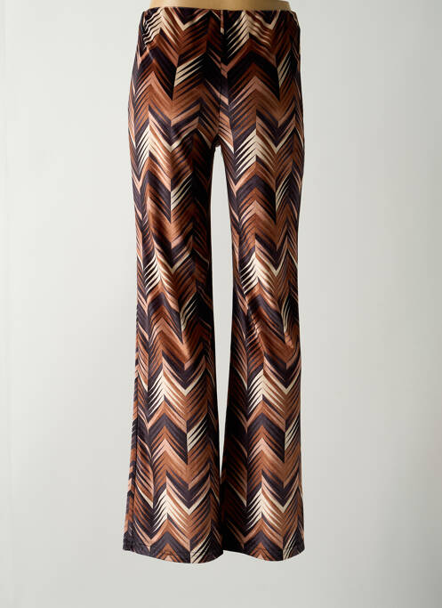 Pantalon flare marron LAUREN VIDAL pour femme