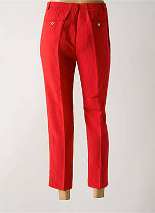 Pantalon 7/8 fermeture zippée sous rabat boutonné taille normale rouge VICOLO femme