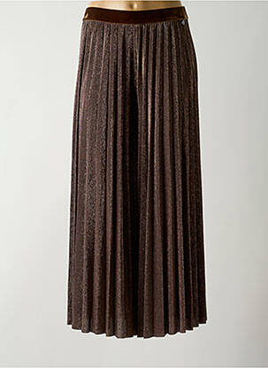 Jupe longue coupe fluide marron DIXIE femme