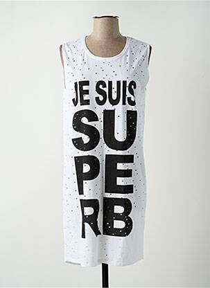 Robe mi-longue sans manche sans manche blanc BRAND UNIQUE femme