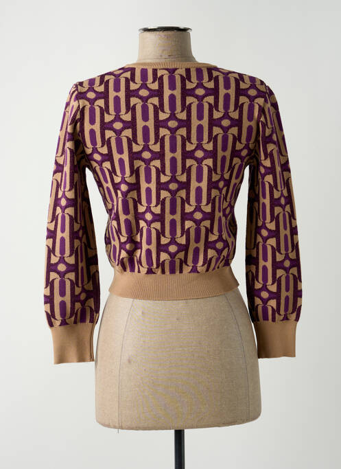 Gilet manches longues violet DIXIE pour femme