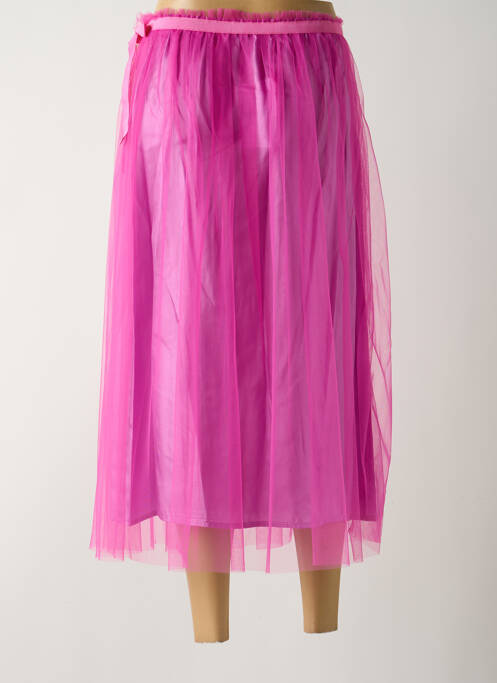 Jupe mi-longue rose DIXIE pour femme