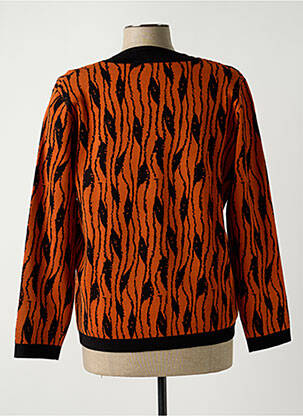 Veste casual col rond marron PAPAREIL femme