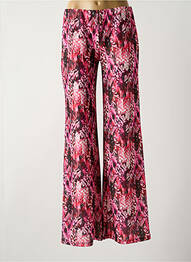 Pantalon large tissage crêpe taille normale rose LADY LOL femme