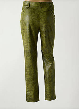 Pantalon slim tissage enduit taille normale vert DANIELA COOL femme