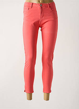 Pantacourt stretch taille normale rose ONADO femme
