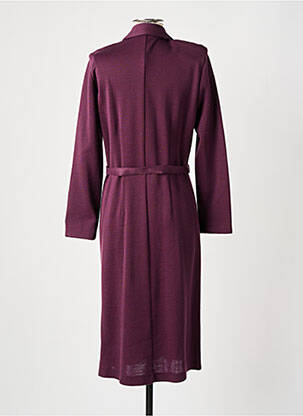 Robe mi-longue manches longues manches longues violet GUY DUBOUIS femme
