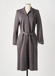 Robe mi-longue manches longues manches longues gris GUY DUBOUIS femme