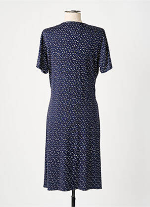 Robe mi-longue manches courtes manches courtes bleu GRIFFON femme