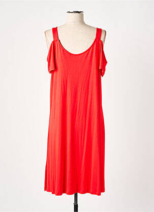 Robe de plage manches courtes rouge PASTUNETTE femme