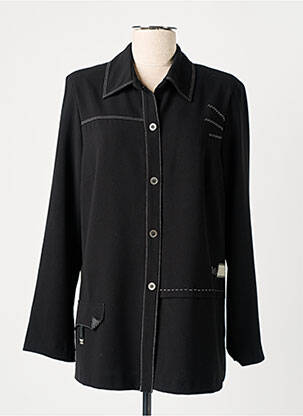 Veste casual epaulette noir GUY DUBOUIS femme