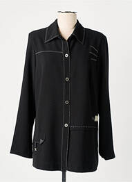 Veste casual epaulette noir GUY DUBOUIS femme