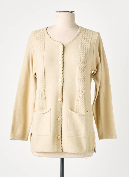 Gilet manches longues beige TABEL pour femme