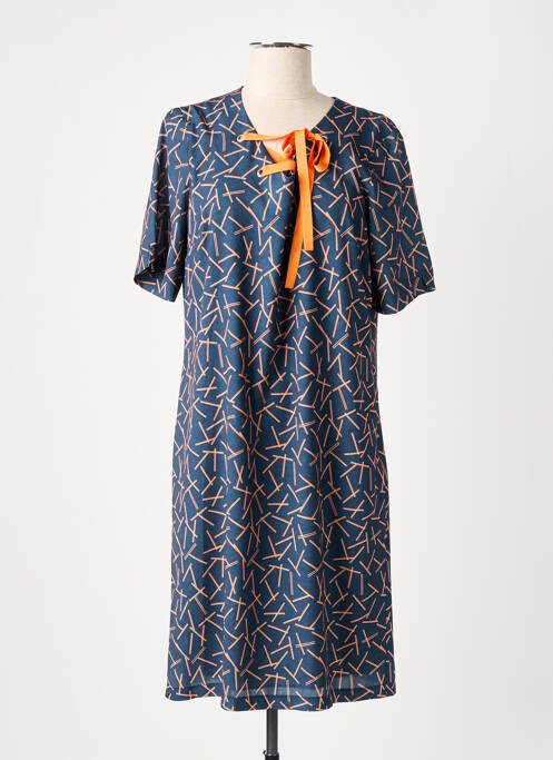 Robe mi-longue bleu GRIFFON pour femme