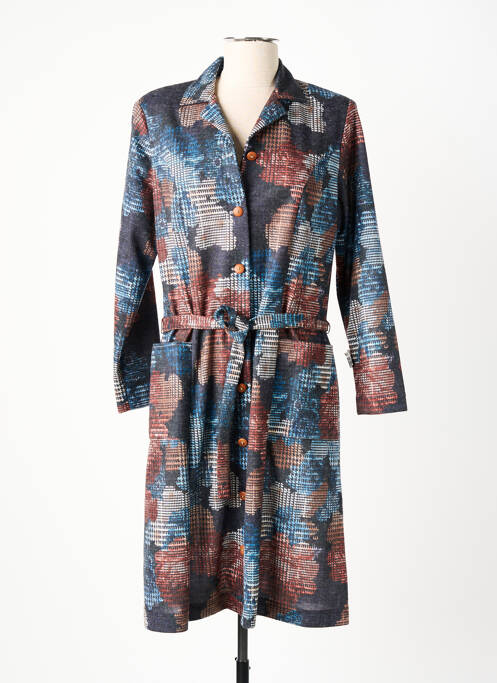 Robe mi-longue bleu GUY DUBOUIS pour femme