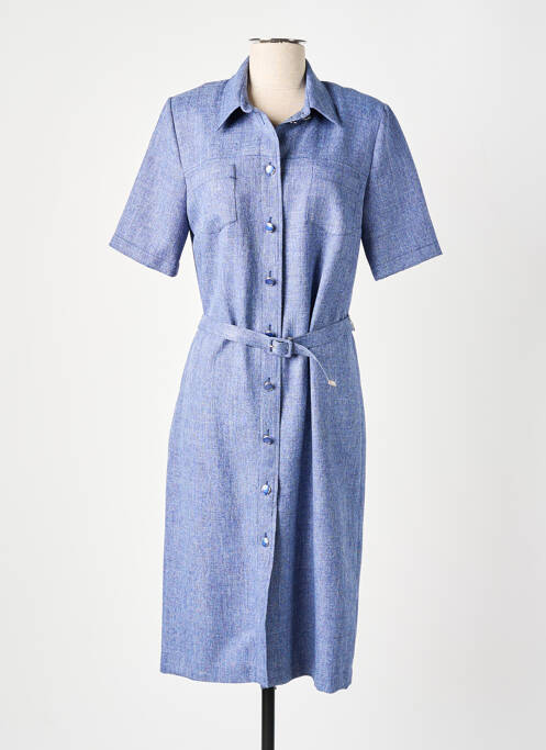 Robe mi-longue bleu GUY DUBOUIS pour femme