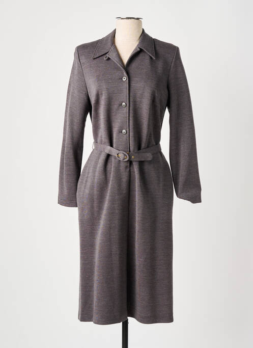 Robe mi-longue gris GUY DUBOUIS pour femme