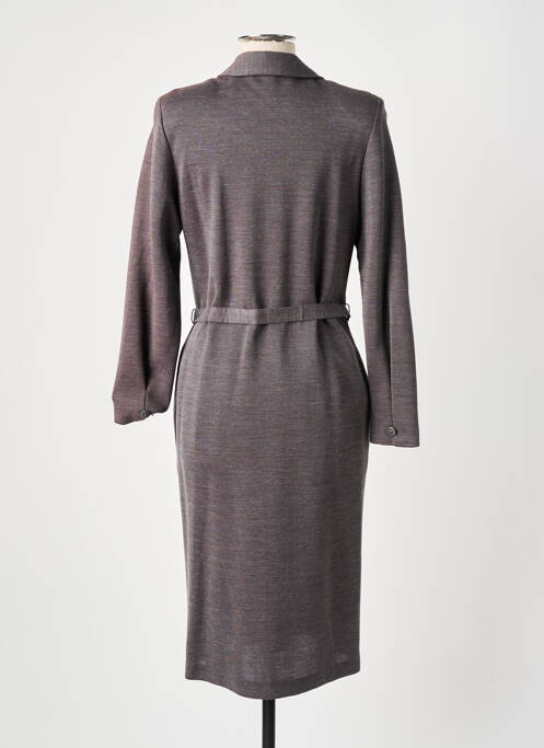 Robe mi-longue gris GUY DUBOUIS pour femme