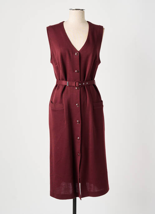 Robe mi-longue rouge GUY DUBOUIS pour femme