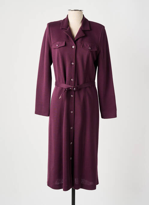 Robe mi-longue violet GUY DUBOUIS pour femme