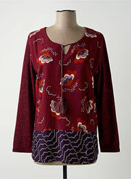 Tunique manches longues col rond rouge GRIFFON femme