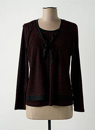 Top stretch manches longues rouge GUY DUBOUIS femme
