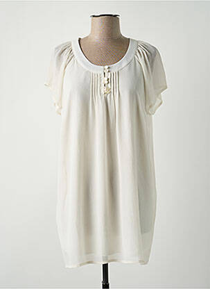 Tunique manches courtes légère et transparente beige GRIFFON femme