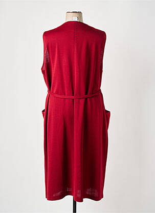Robe longue sans manche sans manche rouge GUY DUBOUIS femme