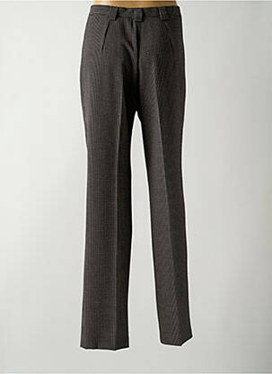 Pantalon droit fermeture zippée sous rabat boutonné taille normale noir COSTURA 40 femme