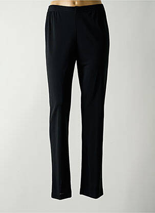 Pantalon droit tissage crêpe taille normale noir GRIFFON femme