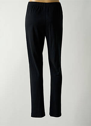 Pantalon droit tissage crêpe taille normale noir GRIFFON femme