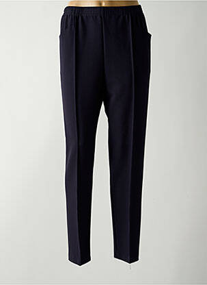 Pantalon droit tissage crêpe taille normale bleu GRIFFON femme