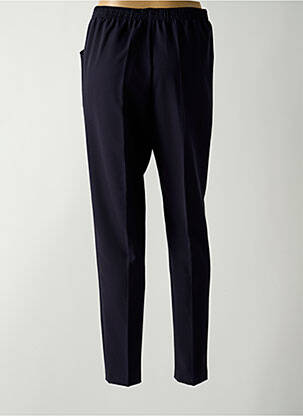 Pantalon droit tissage crêpe taille normale bleu GRIFFON femme