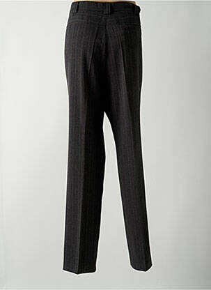 Pantalon droit fermeture zippée sous rabat boutonné taille normale gris SINGLES femme