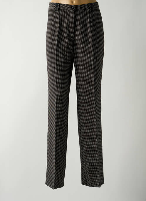 Pantalon droit fermeture zippée sous rabat boutonné taille normale noir COSTURA 40 femme