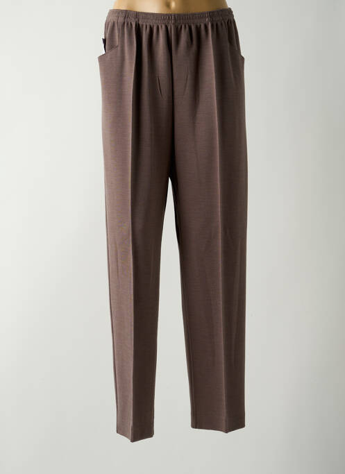 Pantalon droit marron GRIFFON pour femme