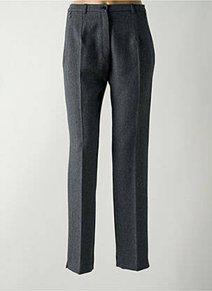 Pantalon droit fermeture zippée sous rabat boutonné taille normale gris GUY DUBOUIS femme