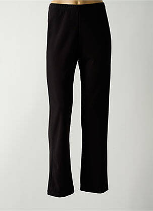 Pantalon droit tissage crêpe taille normale noir GUY DUBOUIS femme