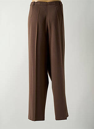 Pantalon droit tissage crêpe taille normale marron GUY DUBOUIS femme