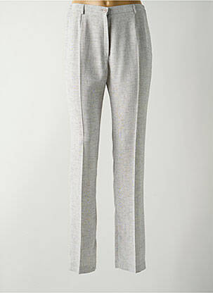 Pantalon droit fermeture zippée sous rabat boutonné taille normale gris GUY DUBOUIS femme