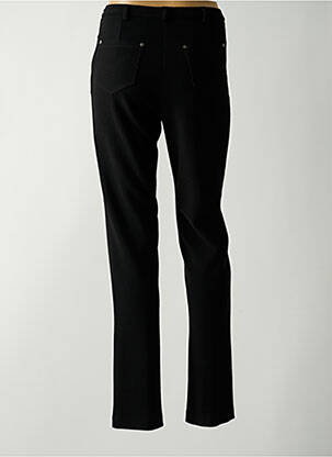 Pantalon droit fermeture zippée sous rabat boutonné taille normale noir GUY DUBOUIS femme